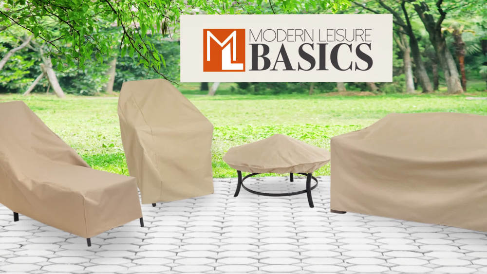 Modern Leisure Basics Rectangle Patio Swing Cover, 87"L x 64"W x 66"H, Khaki - image 2 of 11