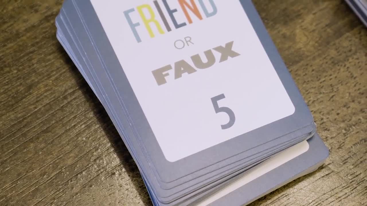 thumbnail video image 2 of Pressman Games - Friend or Faux Card Game, 2 of 6