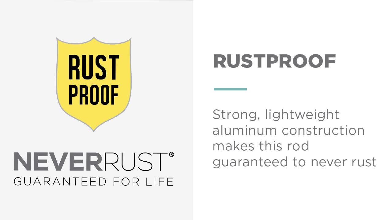 thumbnail video image 2 of Zenna Home E35603 Single Curved Shower Rod, 2 of 3