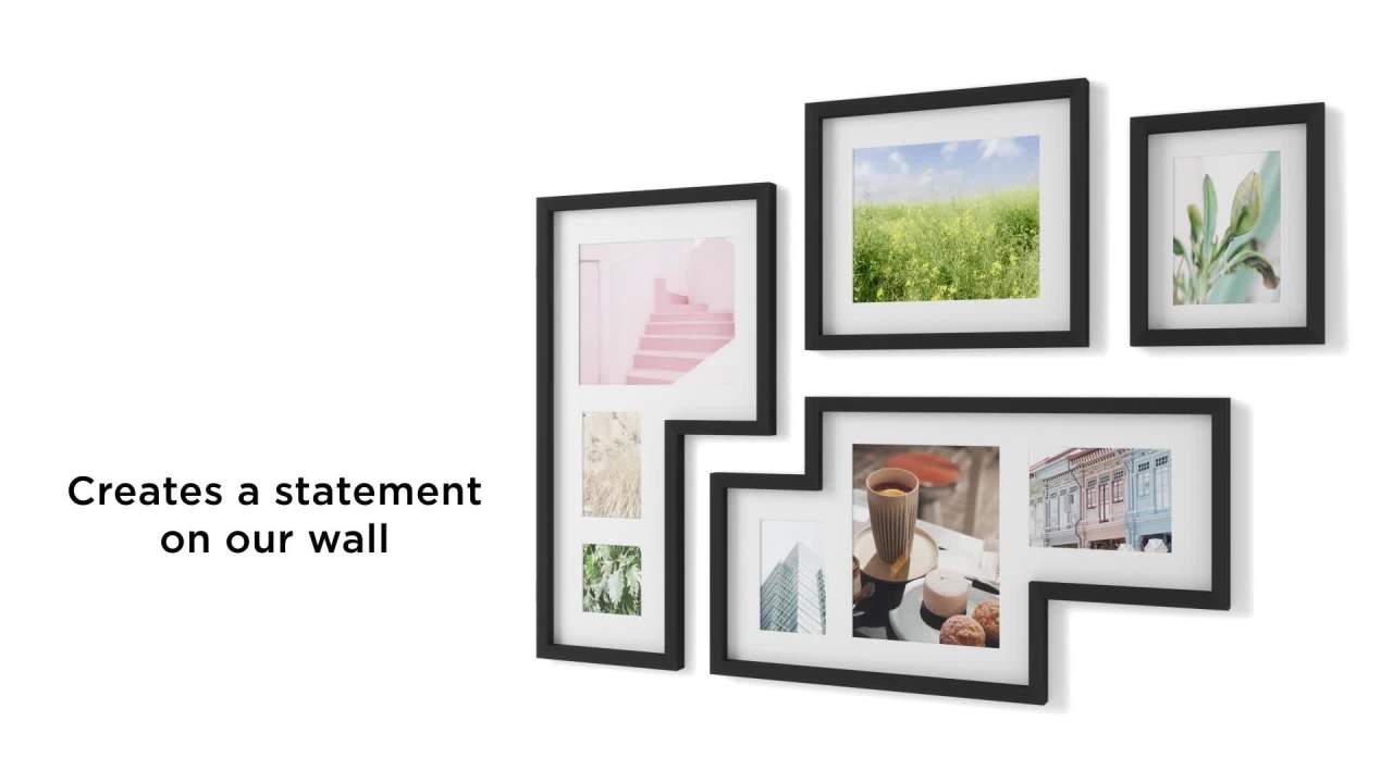 thumbnail video image 2 of Umbra Mingle Gallery Picture Frame Set, 2 of 16