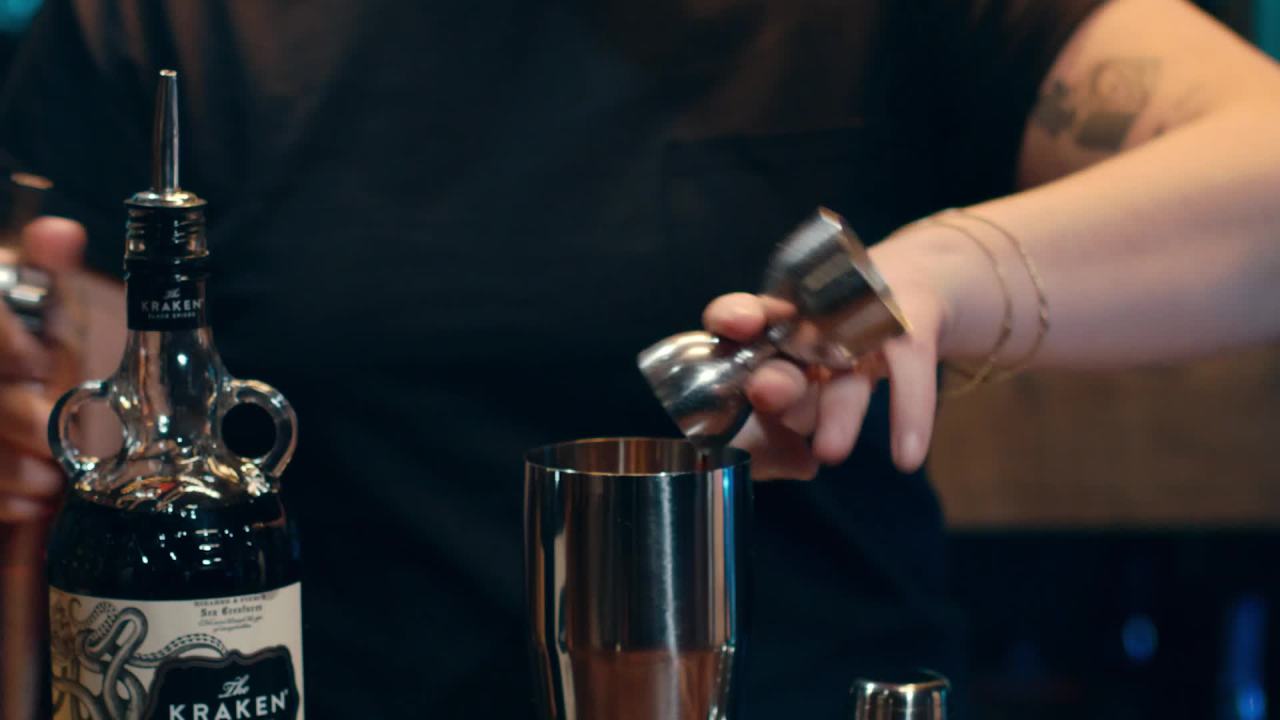 thumbnail video image 2 of Kraken Rum Black Spiced Rum 94 Proof, 375 ml Glass Bottle, 47% ABV, 2 of 8