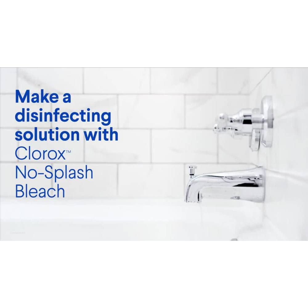 Clorox Splash-Less Liquid Bleach Cleaner, Regular Scent, 117 fl oz