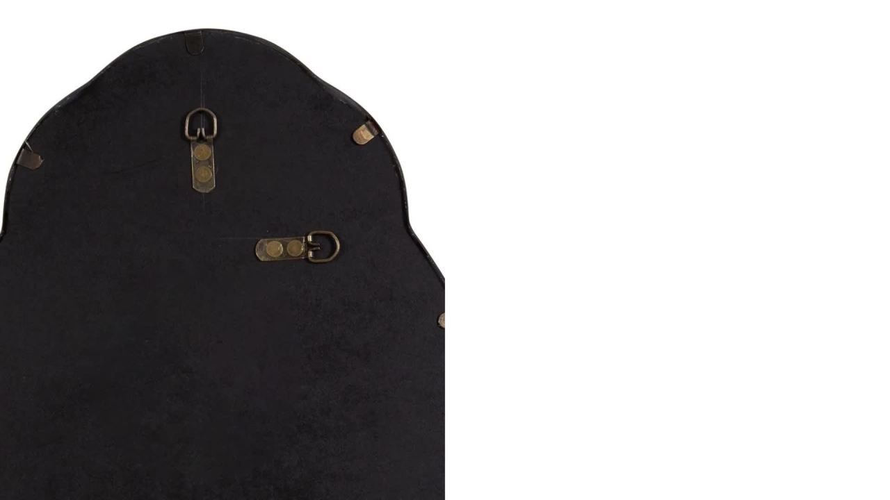 thumbnail video image 2 of Kate and Laurel Novella Glam Oval Ornate Mirror, 18x30, Gold, Vintage Baroque Inspired Wall Decor, 2 of 8