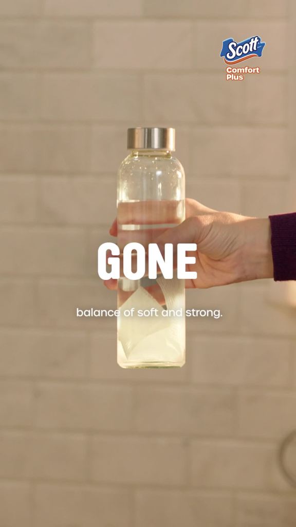 thumbnail video image 2 of Scott ComfortPlus Toilet Paper, 12 Double Rolls, 2 of 9