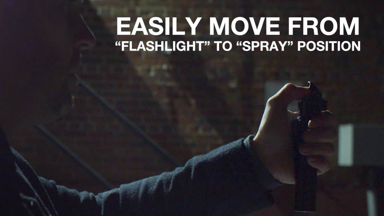 thumbnail video image 2 of SABRE 2-in-1 Pepper Spray and Flashlight, Black, 1 Ct, New, Pocket Pepper Sprays, 2 of 11
