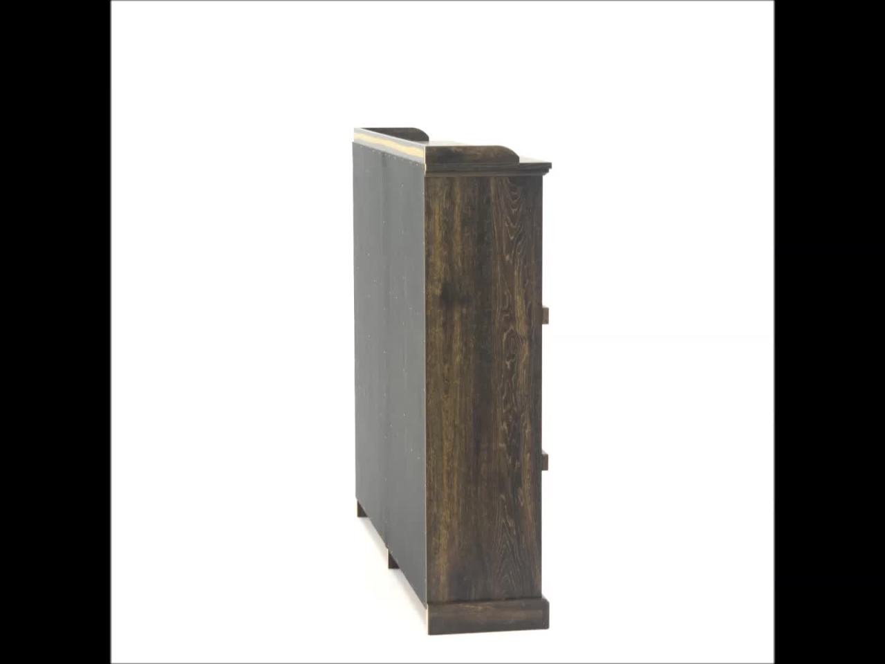 thumbnail video image 2 of Sauder Barrister Lane 10-Cube Bookcase, Iron Oak Finish, 2 of 11