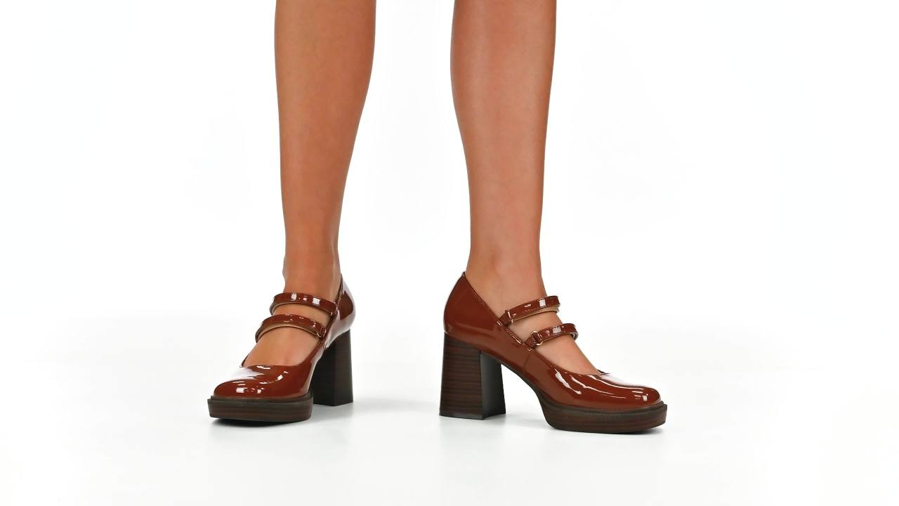 thumbnail video image 2 of Journee Womens Shasta Mid Heel Square Toe Pumps, Widths Available, 2 of 10