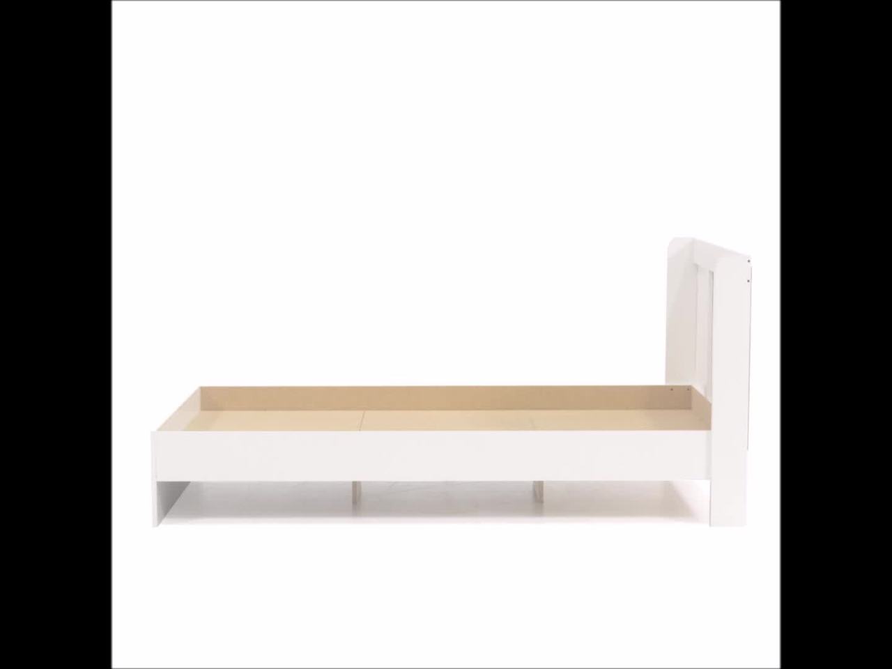 thumbnail video image 2 of Sauder Parklane Twin Platform Bed, Soft White Finish, 2 of 17