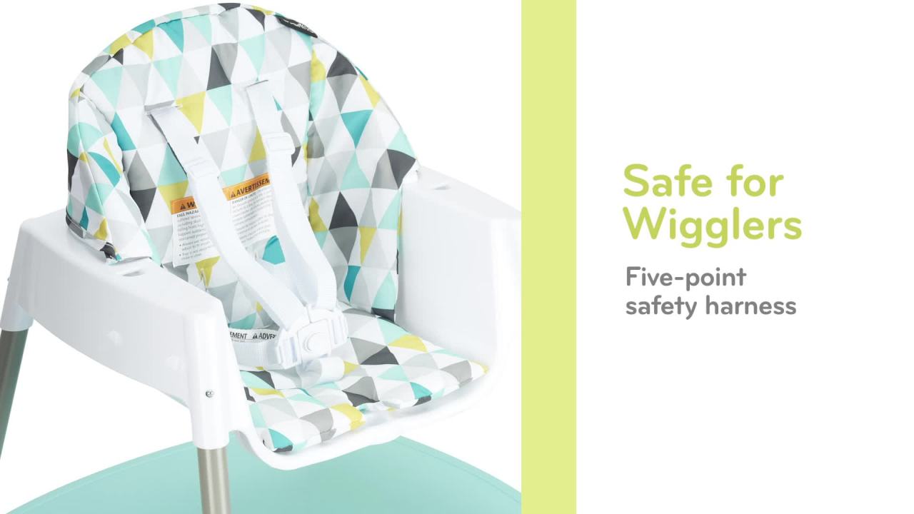 thumbnail video image 3 of Eat and Grow 4-in-1 Convertible High Chair (Prism Triangles), 3 of 15