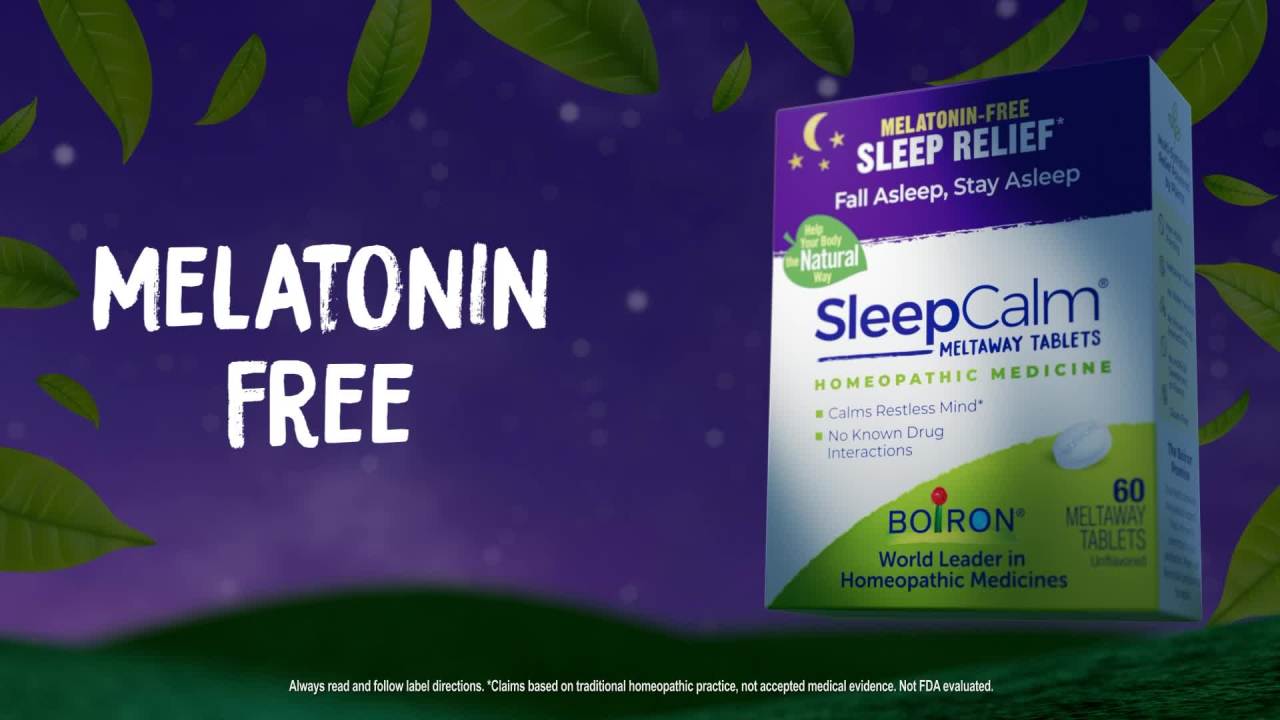 thumbnail video image 2 of Boiron SleepCalm Homeopathic Medicine, Sleep Aid, 60 Count, 2 of 12