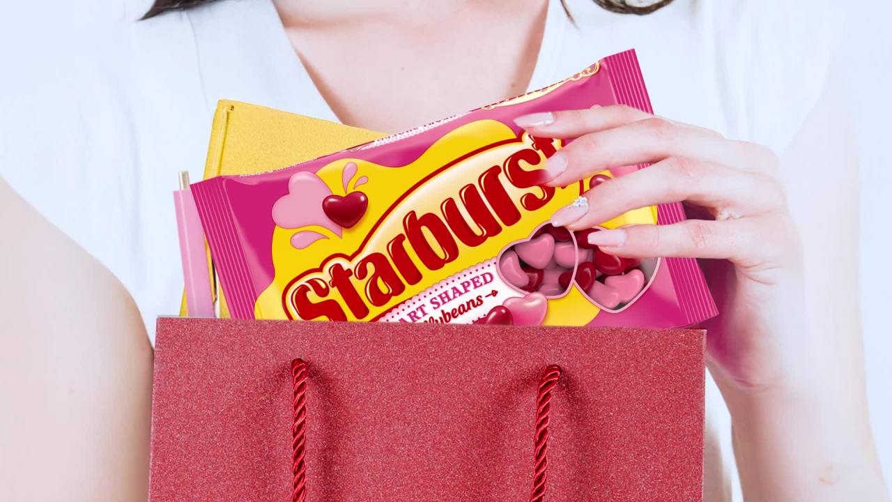thumbnail video image 2 of Starburst Heart Shaped Jelly Beans Valentine's Day Chewy Candy - 11 oz, 2 of 13