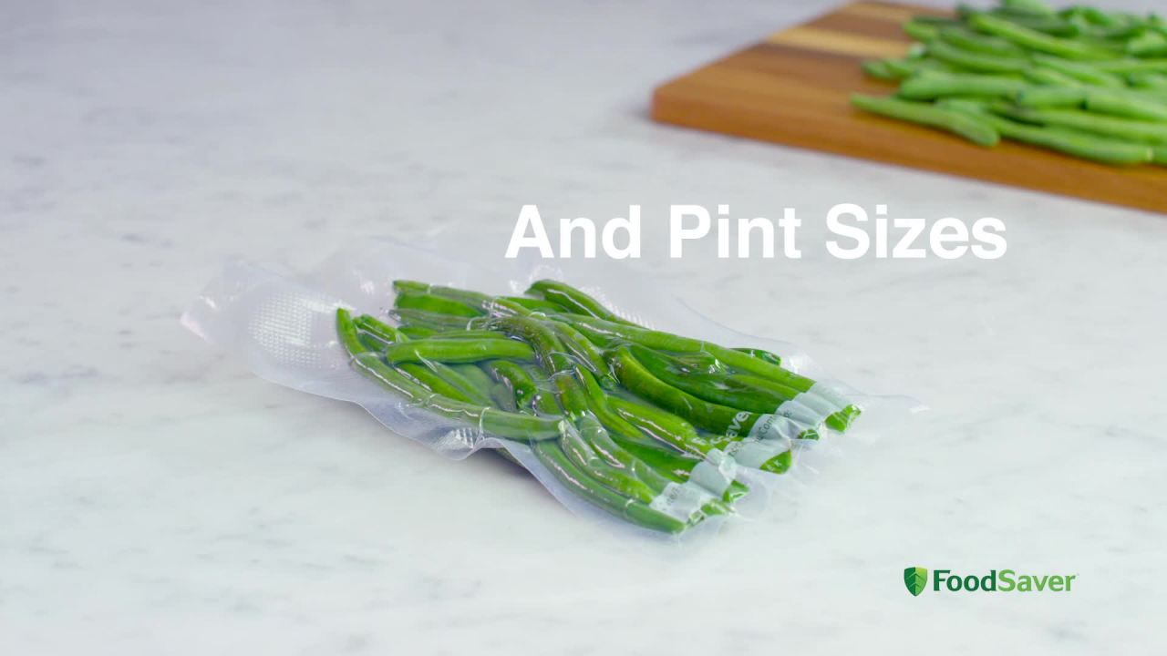 thumbnail video image 2 of FoodSaver 1-Quart Precut Vacuum Seal Bags with BPA-Free Multilayer Construction for Food Preservation, 20 Count, 2 of 4