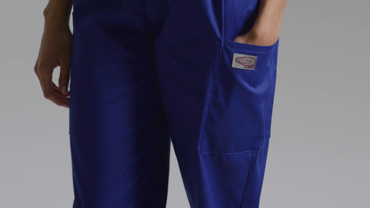 thumbnail video image 2 of Landau Relaxed Fit Cargo Scrub Pant (Women's), 1 Count, 1 Pack, 2 of 10