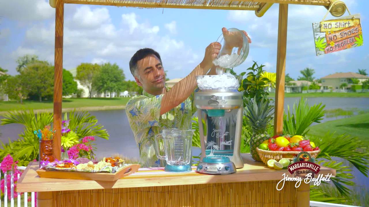 thumbnail video image 2 of Margaritaville Jimmy Buffett Anniversary Edition Key West Frozen Concoction Maker Frozen Drink Machine, 2 of 7
