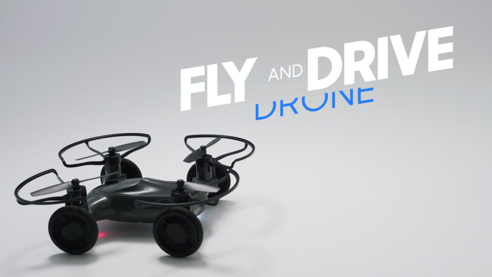 Sharper Image Toy 5" Fly+Drive Drone Remote Control DualFunction