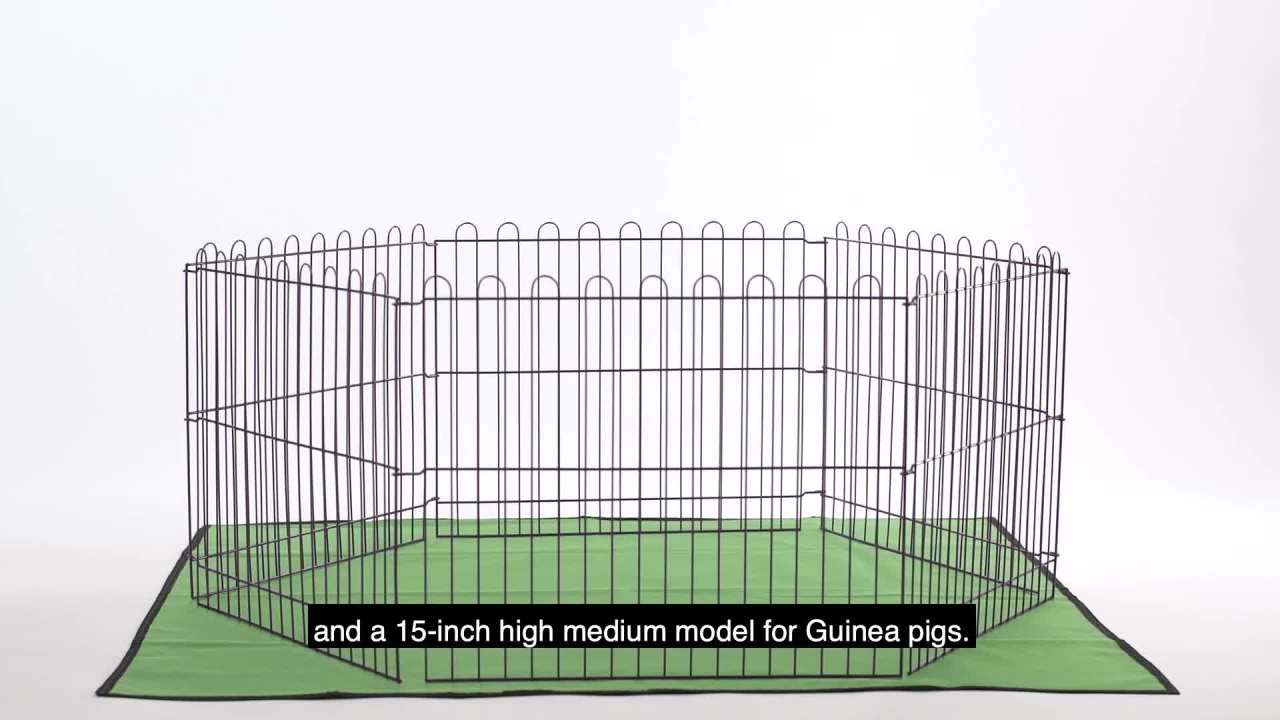 thumbnail video image 2 of Kaytee Pet-N-Playpen with Mat for Pet Rabbits, Guinea Pigs, Ferrets or Other Small Animals, 2 of 5
