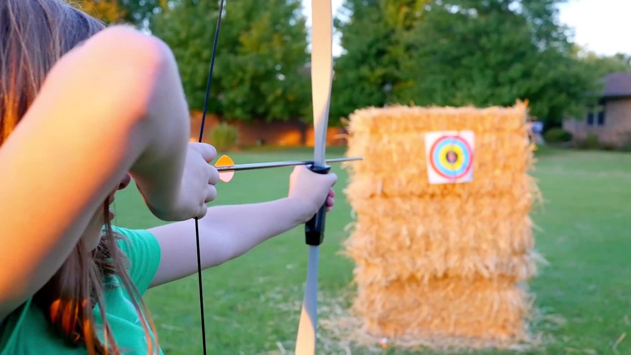 thumbnail video image 2 of Bear 60" Bear Titan Youth Bow Set Gray, 2 of 7