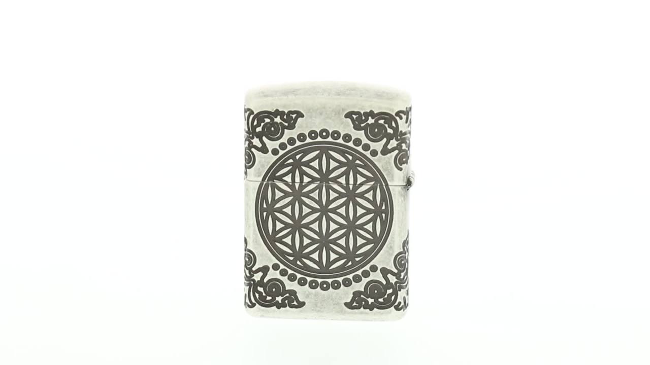 thumbnail video image 2 of Zippo Armor Tree of Life Design Windproof Pocket Lighter, 2 of 8