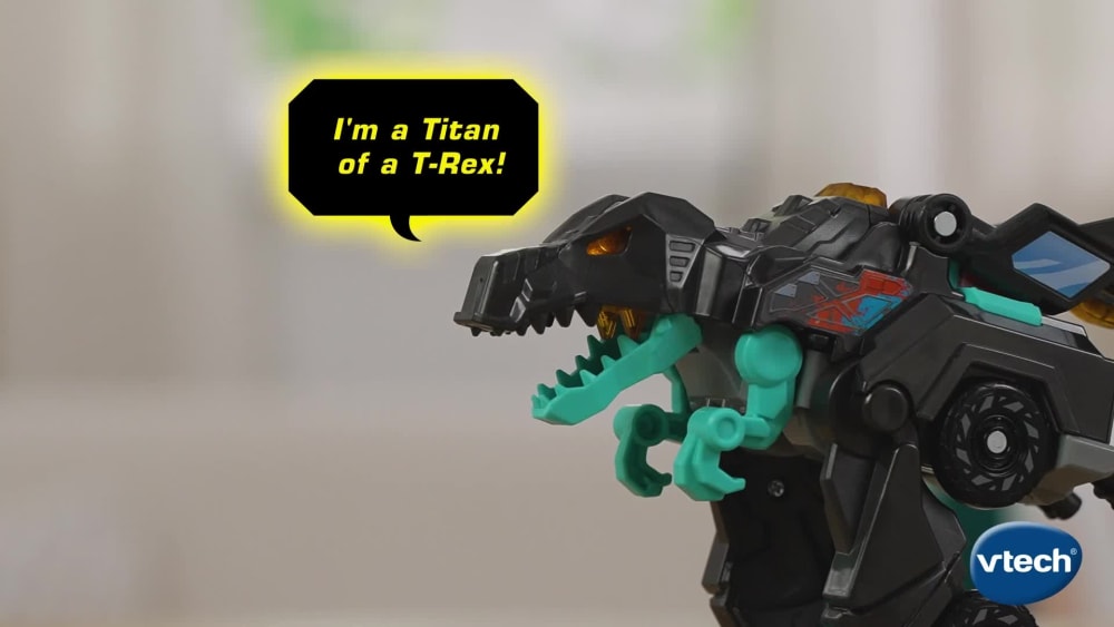 thumbnail video image 2 of VTech Switch & Go T-Rex Terrain Truck ABS Plastic with Accessories, Baby and Toddler Toys, 2 of 12