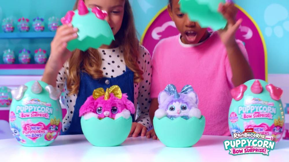 thumbnail video image 2 of ZURU Rainbocorns Puppycorn Scent Surprise by ZURU Surprise Unboxing Soft Toy, Scented Puppy Plush for Girls, Slime, 2 of 11