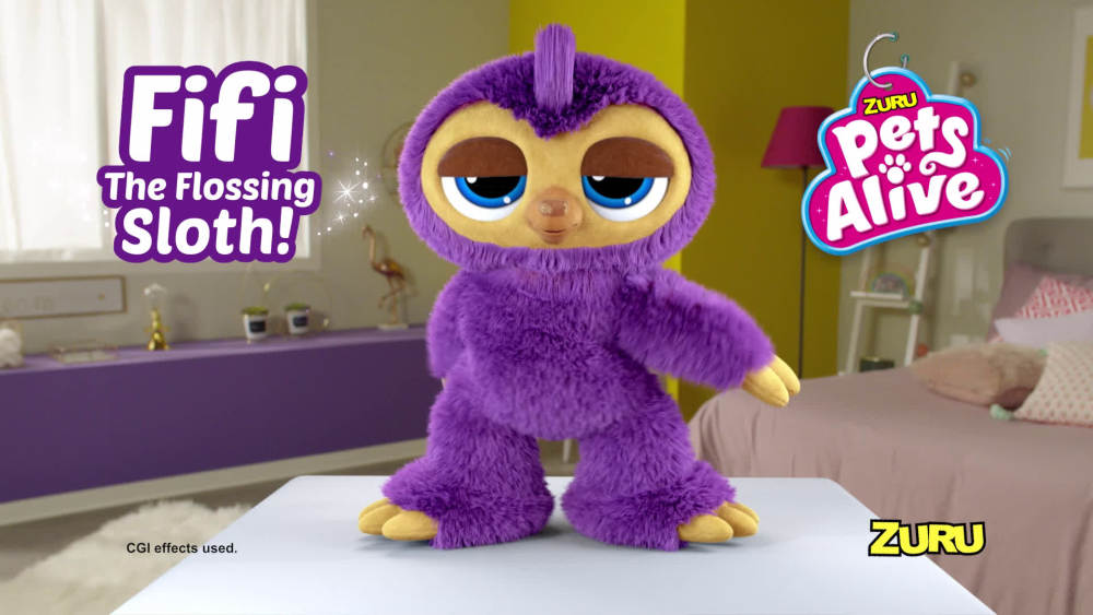 Pets Alive Fifi the Flossing Sloth BatteryPowered Robotic Toy by ZURU