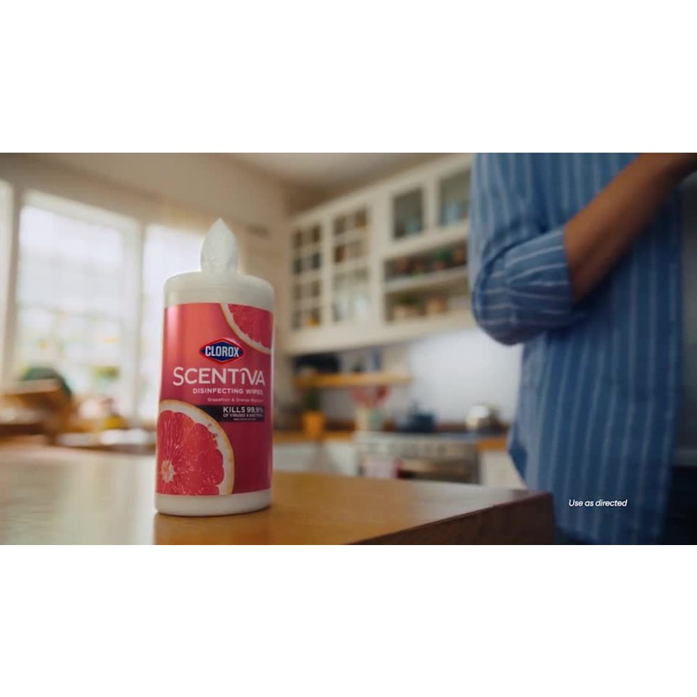 thumbnail video image 2 of Clorox Scentiva Disinfecting Mist, Grapefruit and Orange Blossom, 16 Fluid Ounces, 2 of 12