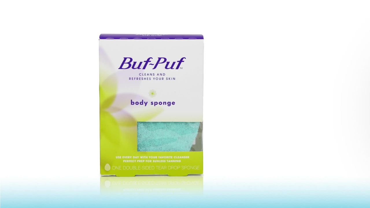 thumbnail video image 2 of Buf-Puf Reusable Body Sponge, Double-Sided, 1/Pack, 2 of 10