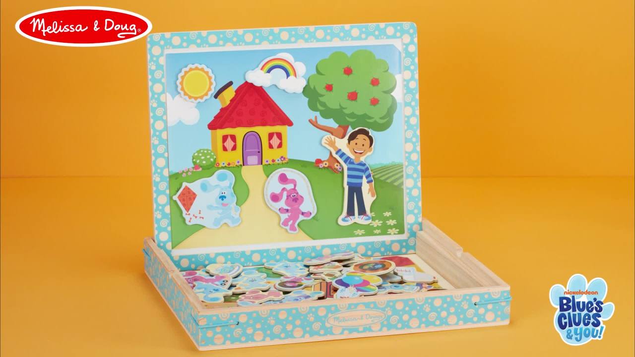 thumbnail video image 3 of Melissa & Doug Blue's Clues & You! Wooden Magnetic Picture Game (48 Pieces), 3 of 11