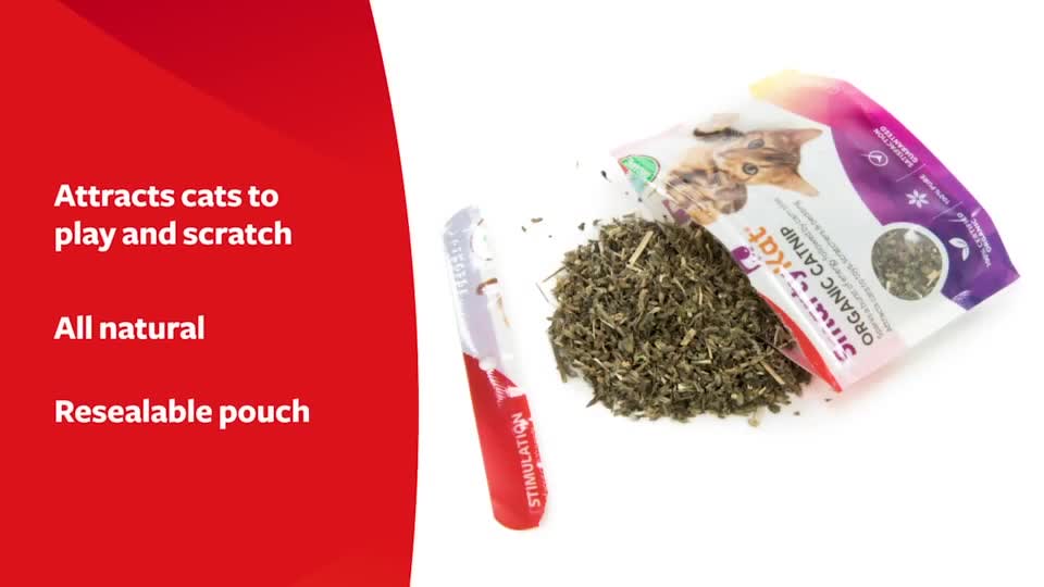 thumbnail video image 2 of SmartyKat Organic Catnip for Cats, Certified Organic & Natural, Resealable Pouch, 0.5 oz, 2 of 9