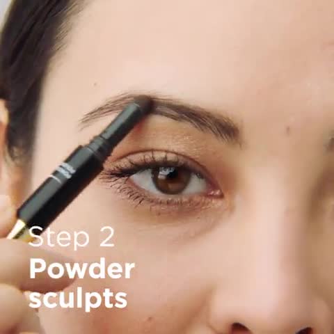thumbnail video image 2 of Revlon ColorStay Waterproof Brow Creator, 2-in-1 Eyebrow Pencil & Powder, 600 Blonde, 0.003 oz, 2 of 7