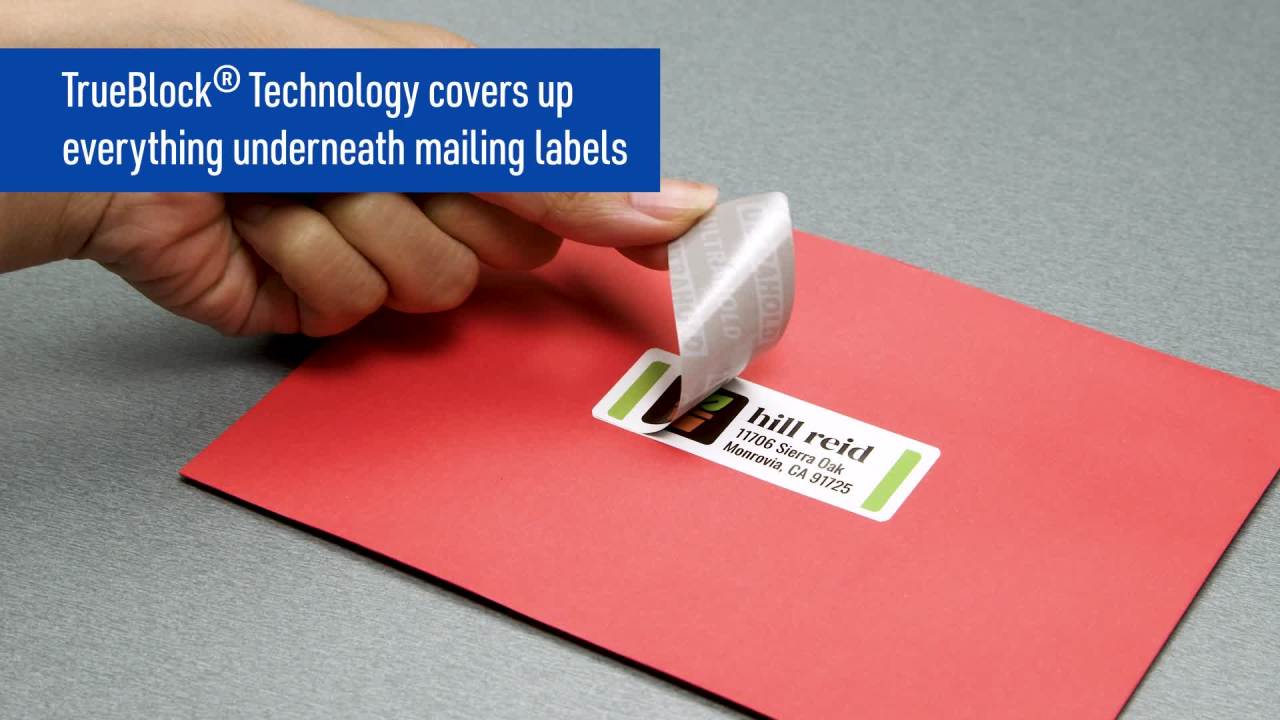 thumbnail video image 2 of Avery Waterproof Address Labels, 1" x 2-5/8", 300 Labels (15509), 2 of 12