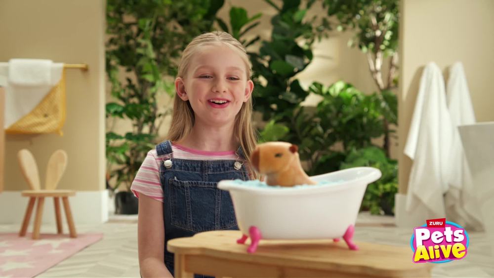 thumbnail video image 2 of Pets Alive Mommy Capybara and Baby Surprise by ZURU - Interactive Electronic Pet Playset for Kids Ages 2+, 2 of 13