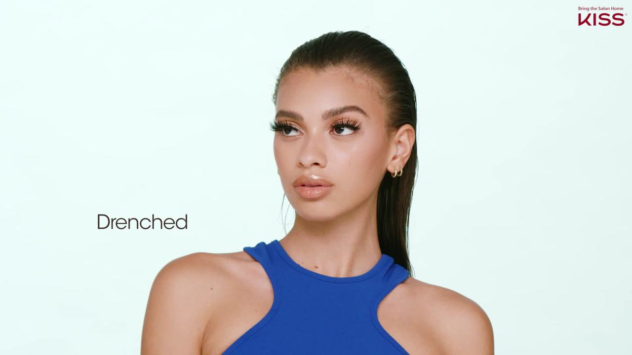 thumbnail video image 2 of KISS Lash Drip 3D Drama, False Eyelashes, You Dew You, Strip Lash, 1 Pair, 2 of 11