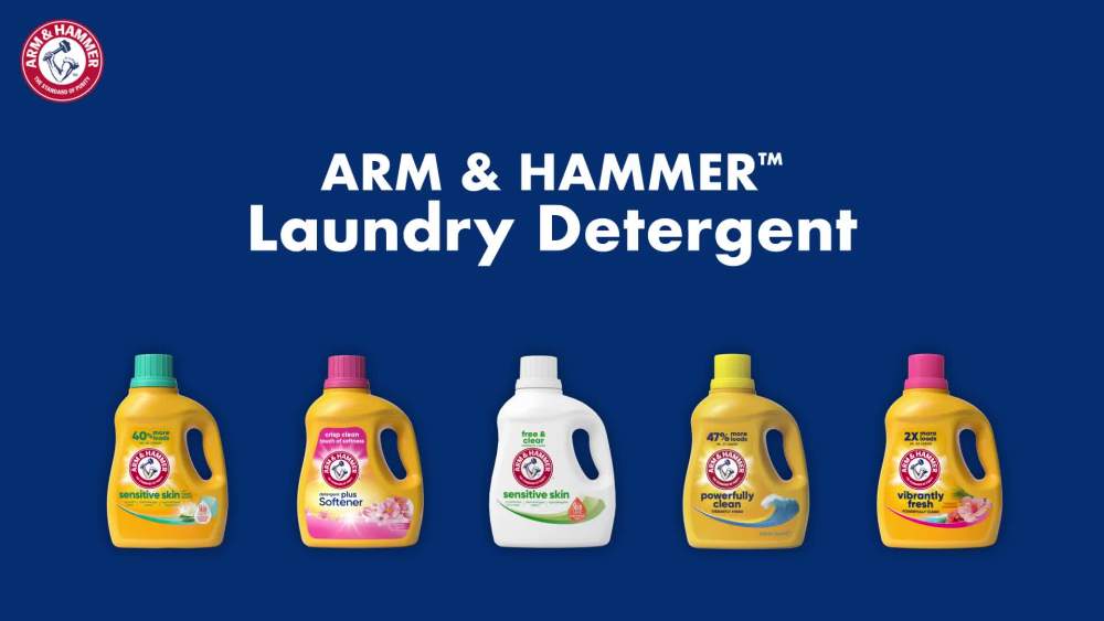 thumbnail video image 2 of ARM & HAMMER Sensitive Skin Free & Clear Liquid Laundry Detergent, 140 Fl oz, 140 Loads, 2 of 14
