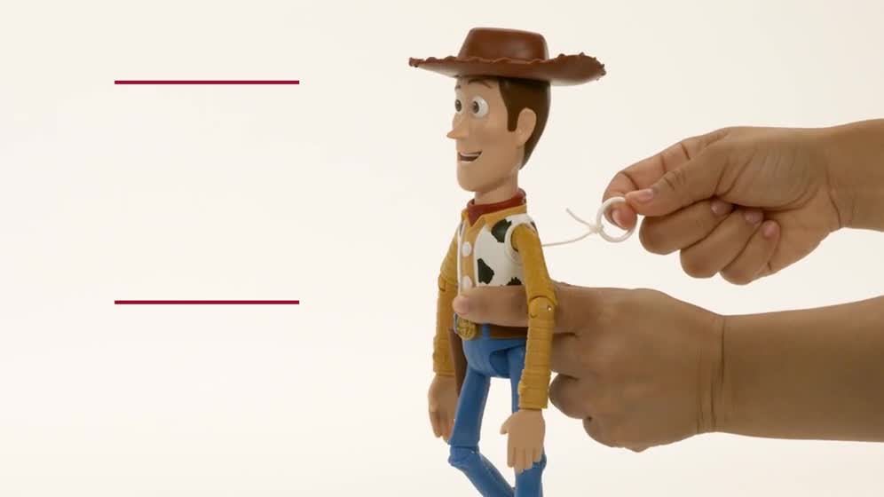 thumbnail video image 2 of Disney and Pixar Toy Story 5 Running Woody 12 Inch Action Figure, 50 Plus Sounds, 2 of 7