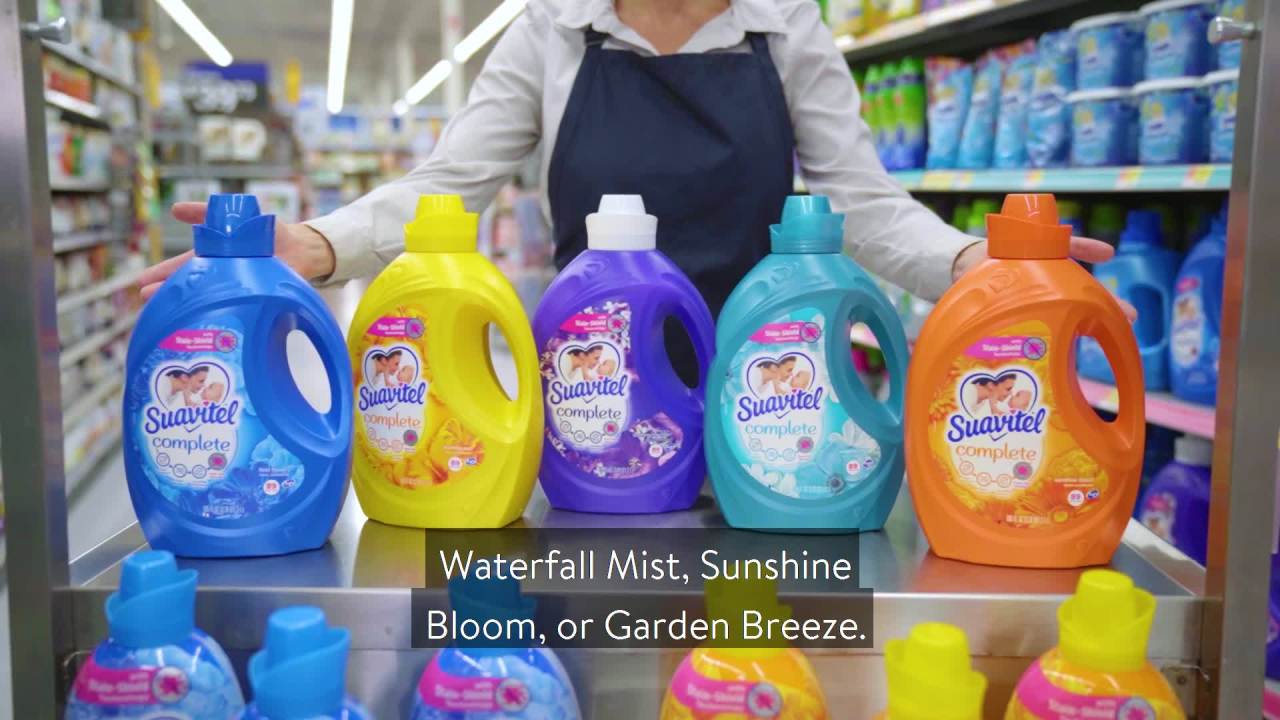 thumbnail video image 2 of Suavitel Complete Liquid Fabric Conditioner, Waterfall Mist, 105 oz, 2 of 18