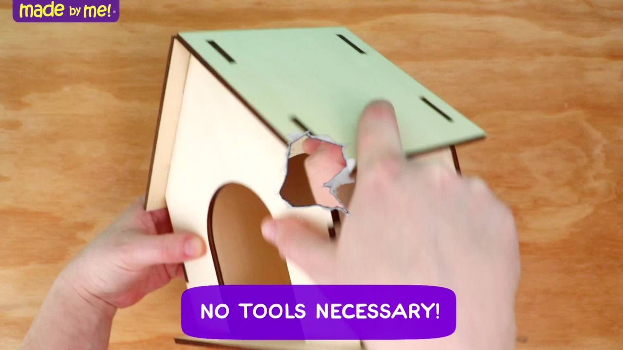 thumbnail video image 2 of Made By Me Build & Paint Your Own Pet House Craft Kit, 2 of 7