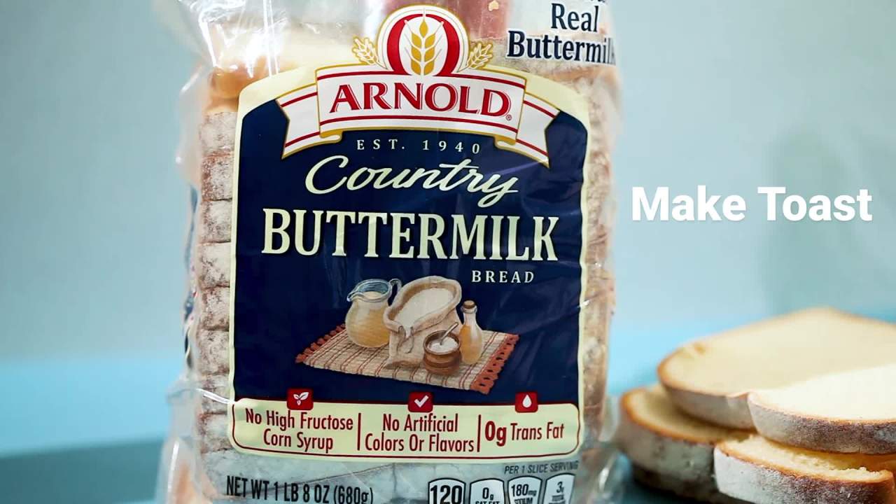 thumbnail video image 2 of Arnold Country Style Buttermilk Bread Loaf, 24 oz, 2 of 7