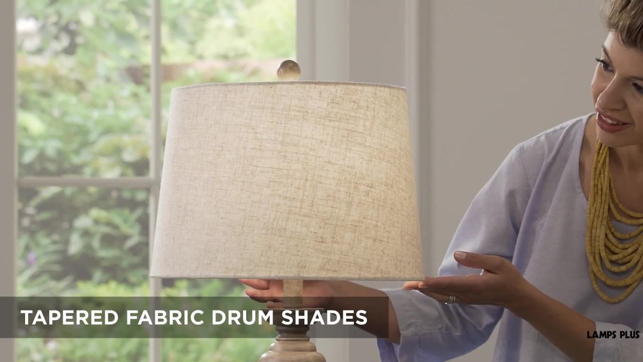 thumbnail video image 2 of Regency Hill Patsy 26 1/2" Tall Candlestick Traditional Table Lamps Set of 2 WiFi Smart Socket White-Washed Wood Finish Living Room, 2 of 10