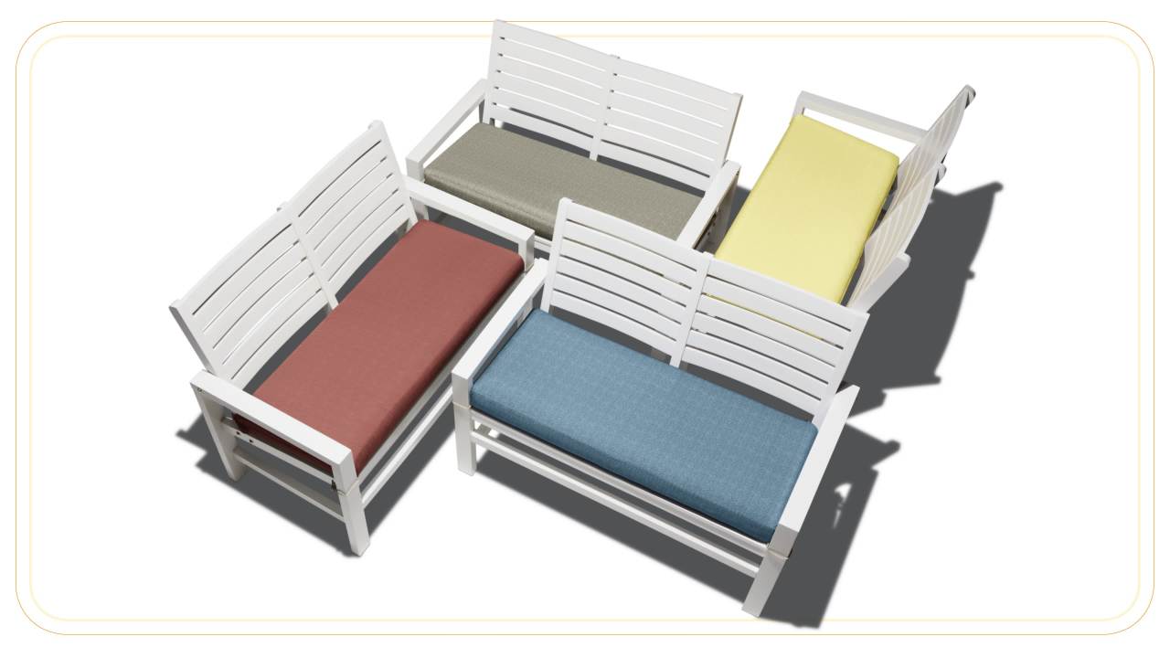 thumbnail video image 2 of DUCKCOVERS® Weekend All-Weather Outdoor Bench Cushion, 2 of 8