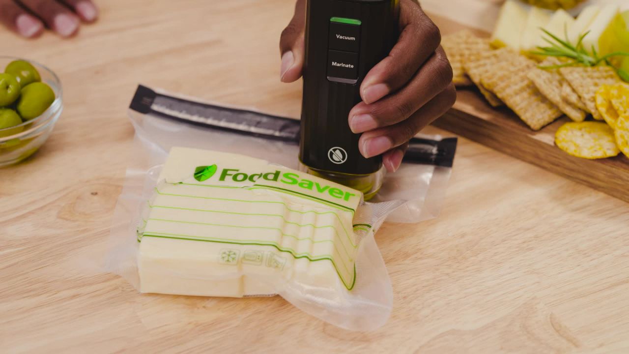 thumbnail video image 3 of FoodSaver Handheld+ 2-in-1 Vacuum Sealing System (Vacuum Sealers), Handheld and Countertop Vacuum Sealer, Matte Black, 3 of 9