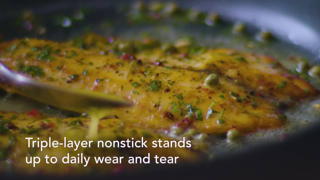 thumbnail video image 2 of KitchenAid Hard Anodized Induction 8.25" Nonstick Frying Pan, Matte Black, 2 of 12