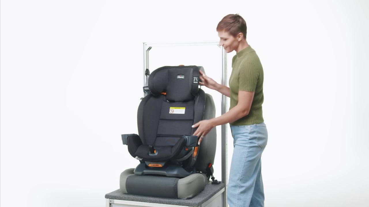 thumbnail video image 3 of Chicco OneFit ClearTex All-in-One Car Seat - Obsidian (Black), New, 3 of 21