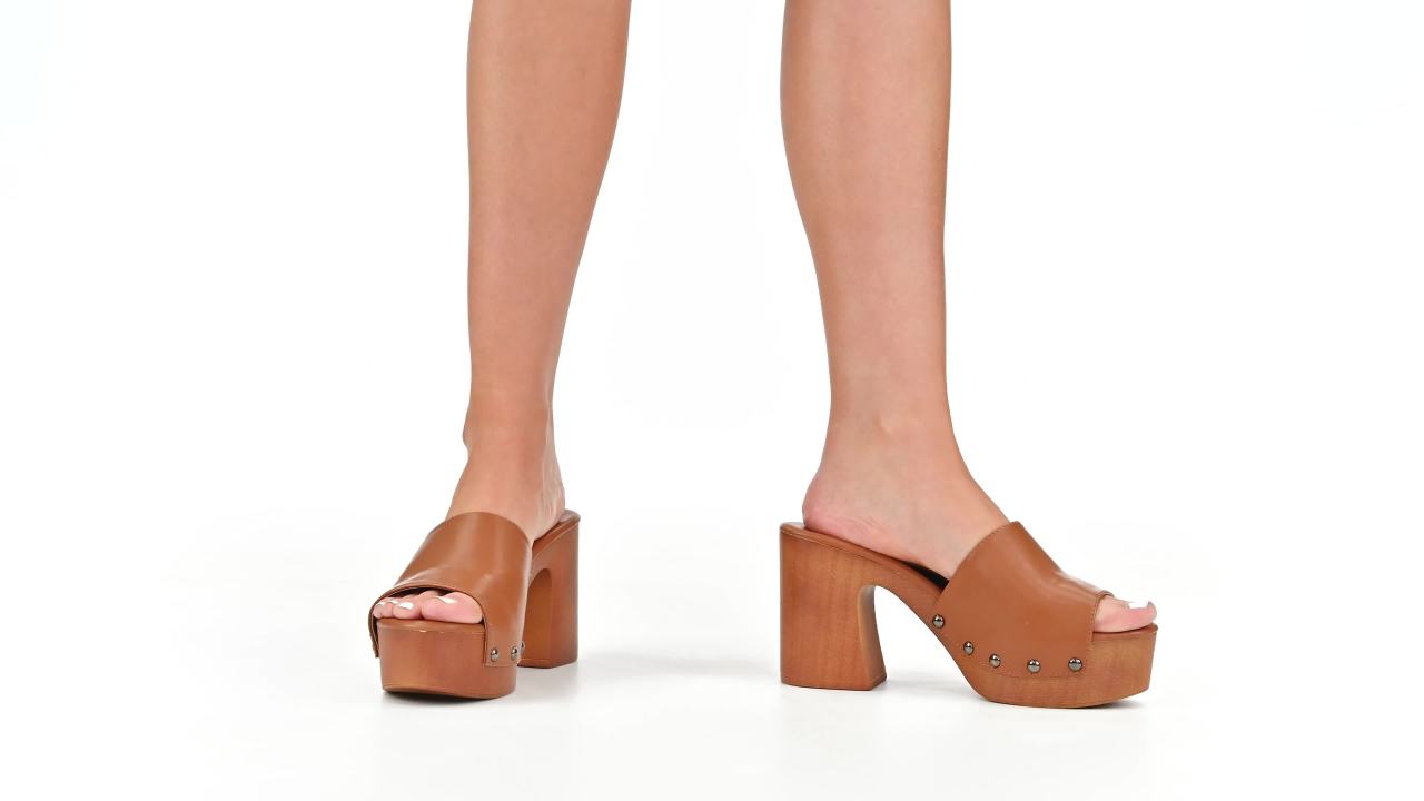 thumbnail video image 2 of Journee Collection Womens Veda Tru Comfort Foam Platform Clog Open Toe Sandals, 2 of 7