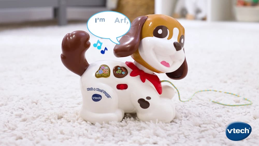 thumbnail video image 3 of VTech Walk & Woof Puppy Baby and Toddler Toys, 3 of 10