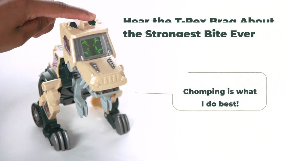 thumbnail video image 2 of VTech Switch and Go T-Rex Off-Roader Transforming Dino to Vehicle, 2 of 11
