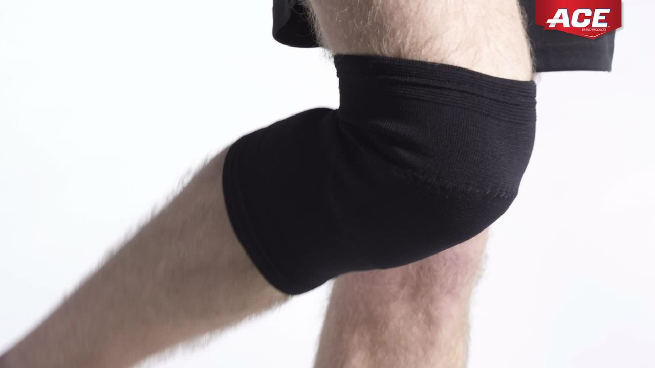 thumbnail video image 2 of ACE Brand Compression Knee Support, L/XL, Breathable, 2 of 12