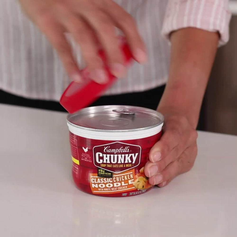 Campbell’s Chunky Soup, Ready to Serve Sirloin Burger With Country Vegetable Beef Soup, 15.25 oz