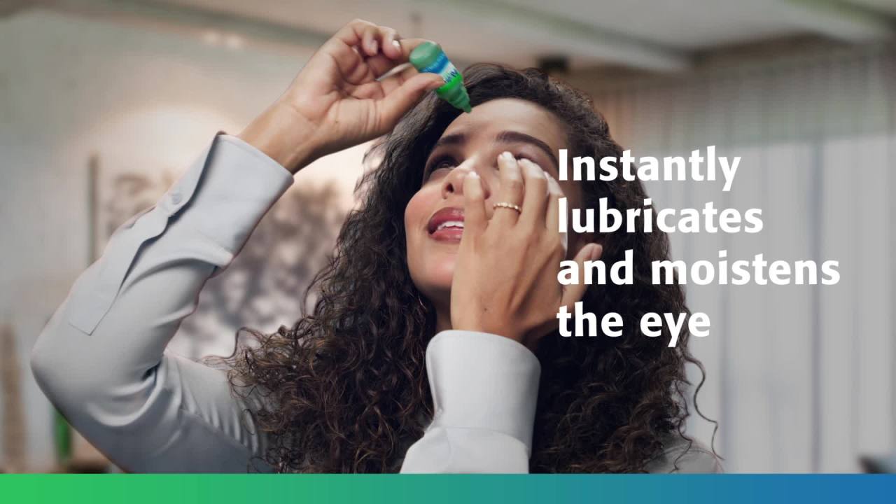 thumbnail video image 3 of Refresh Tears Lubricant Eye Drops Artificial Tears, 15 ml, 1 Bottle, 3 of 16