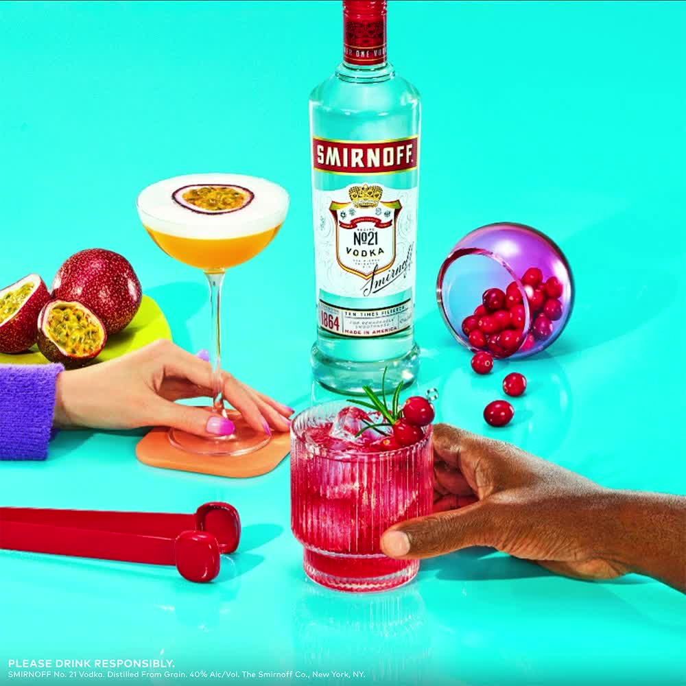 thumbnail video image 2 of Smirnoff No. 21 80 Proof Vodka, 50 mL, 40% ABV, 2 of 7